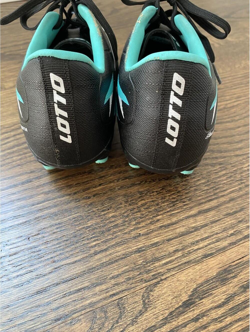 Lotto Solista Youth Soccer Cleats Shoes Size 1.5 Black Teal 218136 - Picture 5 of 9